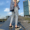 夏季薄款牛仔裤男士潮牌休闲百搭修身小脚韩版潮流九分裤子男学生 303蓝色[常规] 27