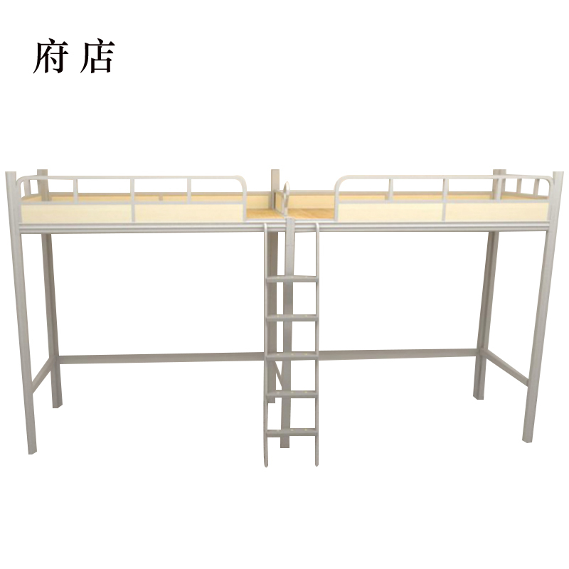 府店挂梯铁床宿舍寝室二人位高架床4000*900*2100mmA款[工厂现做 七天内发货]