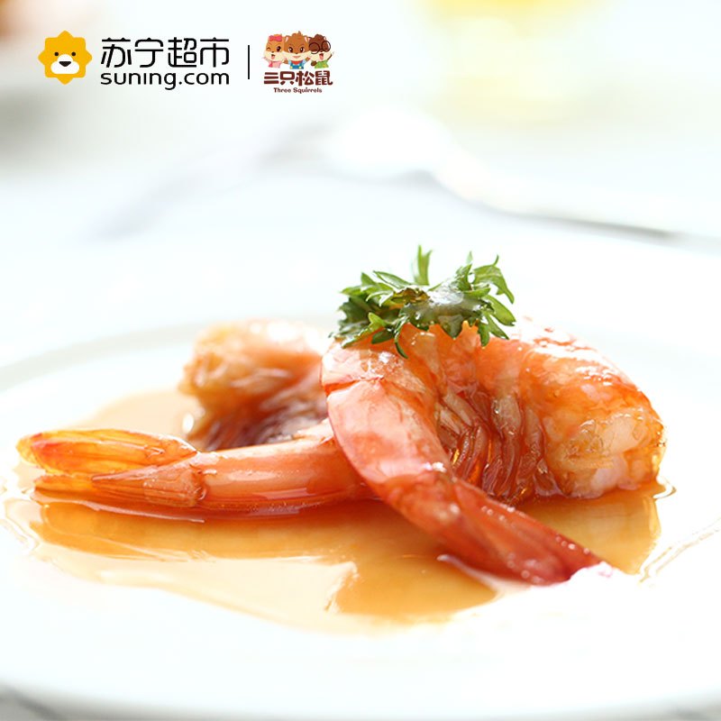 三只松鼠 海味即食 烧烤味对对虾50g(休闲零食)