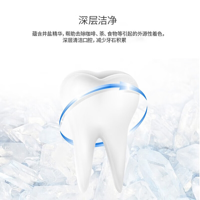 冷酸灵晶盐爽白竖式牙膏130克*3支高清大图