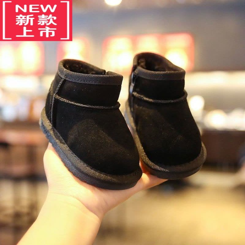 可莉允学步鞋女儿童雪地靴冬季新款女童靴子加绒加厚男保暖短靴宝宝棉鞋图片