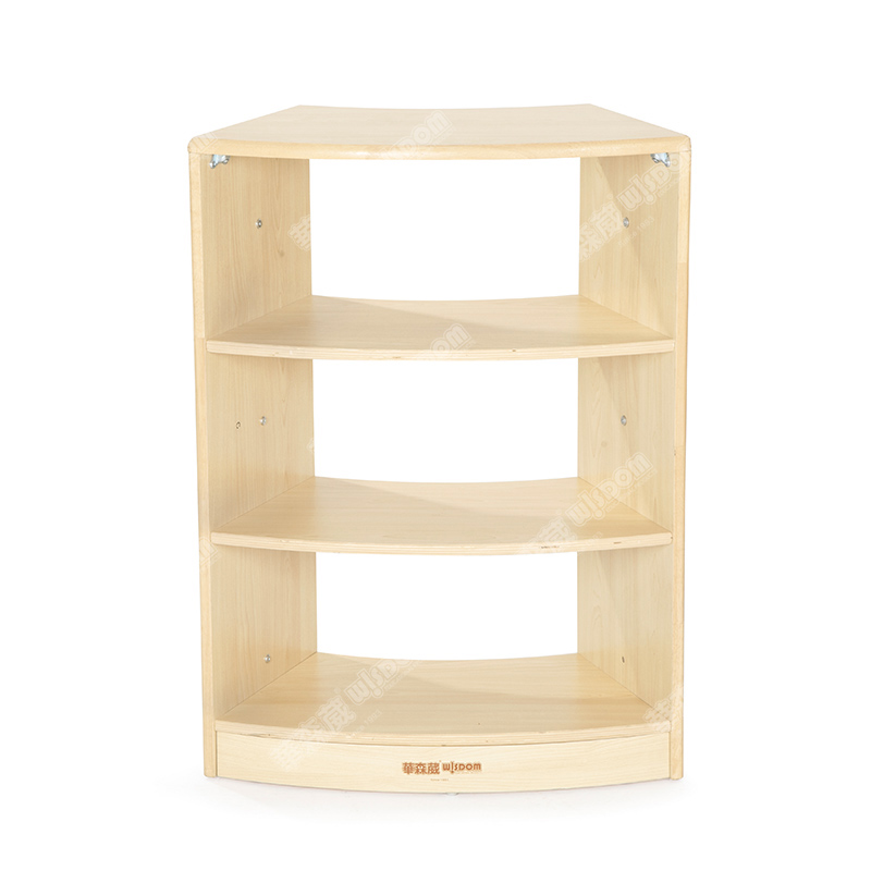 华森葳儿童用品 3层45度弧形柜-实木高清大图