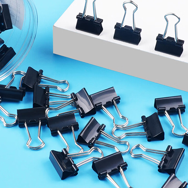 晨光长尾夹19mm*4筒装Eplus贴合手弧度黑ABS92736高清大图