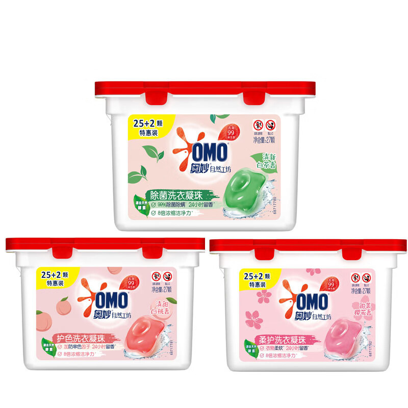 奥妙自然工坊樱花柔护洗衣凝珠216G高清大图