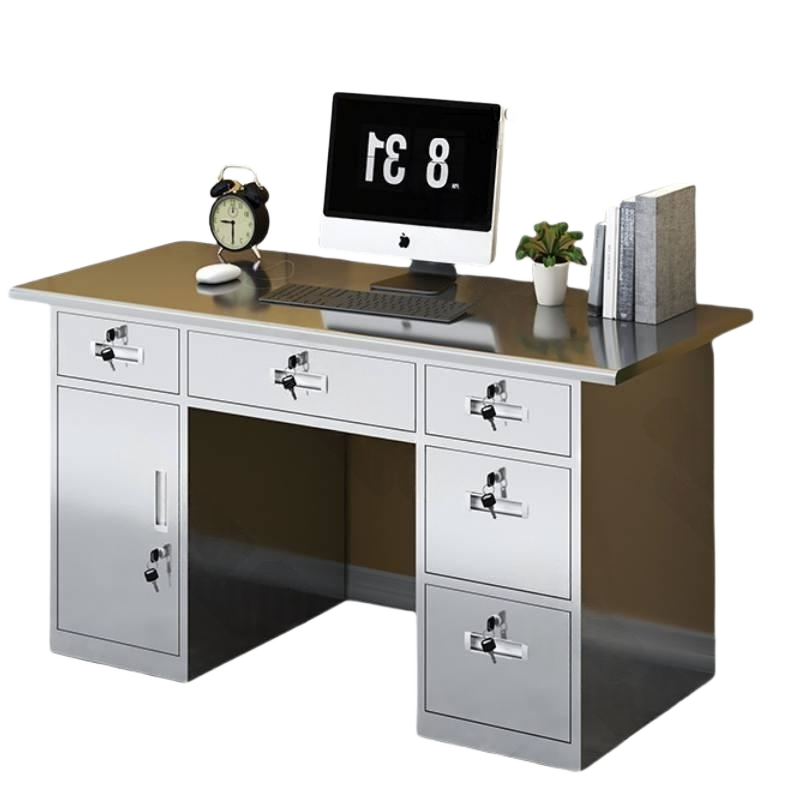 鑫龙都不锈钢办公桌1.2米高清大图