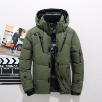 JEEPSPIRIT新款男装羽绒服男短款户外冬季外套男士冬装上衣_487 M 军绿