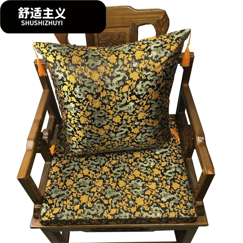 中式红木沙靠垫办公室靠包古典客厅大抱枕含芯床头汽车腰靠枕套