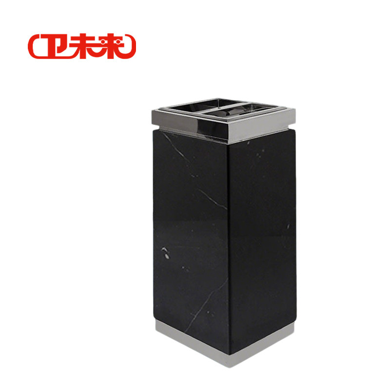 卫未来 立式垃圾桶 不锈钢黑烤漆 个高清大图
