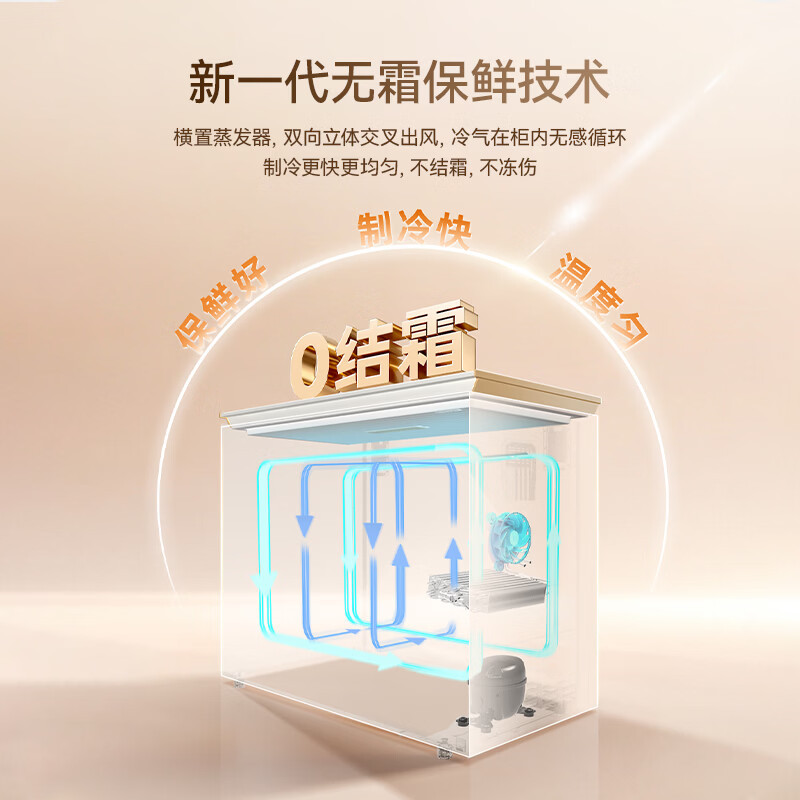 美菱200L单温家用冰柜风冷无霜变频新一级能效-40C°深冷速冻电子控温冷柜26年新品BC/BD-200WDTPCX1白高清大图