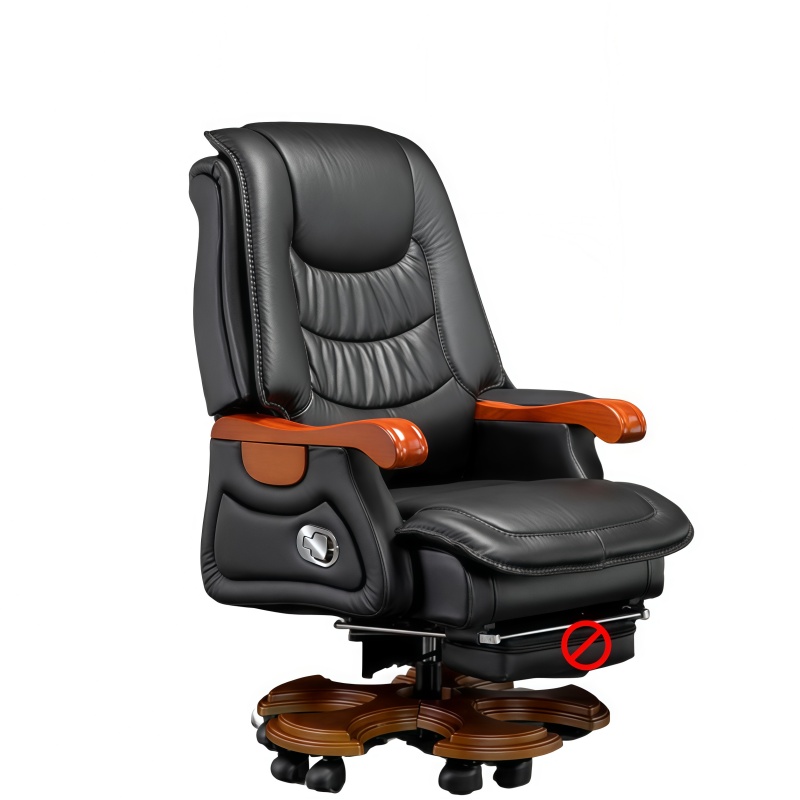 桃锦堂老板椅pu皮把高清大图