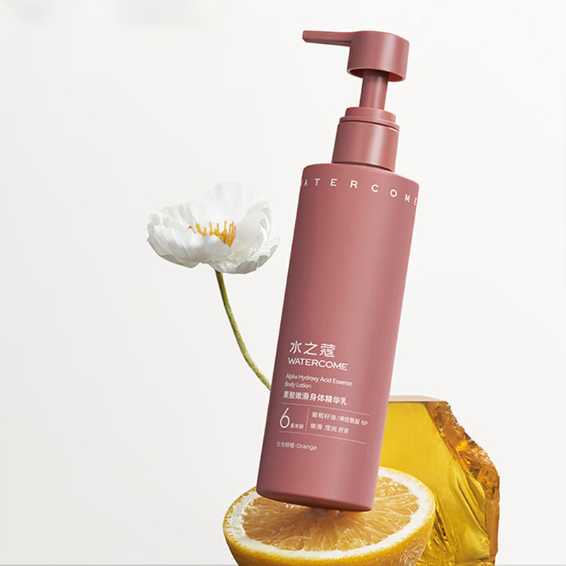 水之蔻身体乳烟酰胺果酸滋润舒缓保湿嫩滑角鲨烷精华日光倾橙170g高清大图