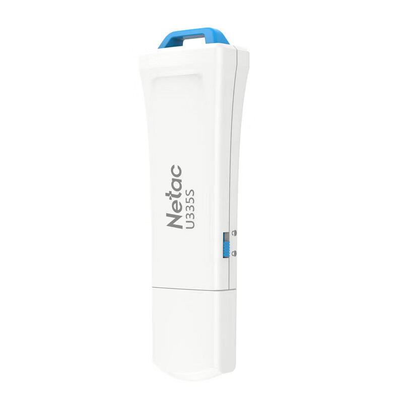 朗科(Netac) U盘 U335S 64G USB3.0 写保护开关 防误删 防病毒入侵 白蓝色高清大图