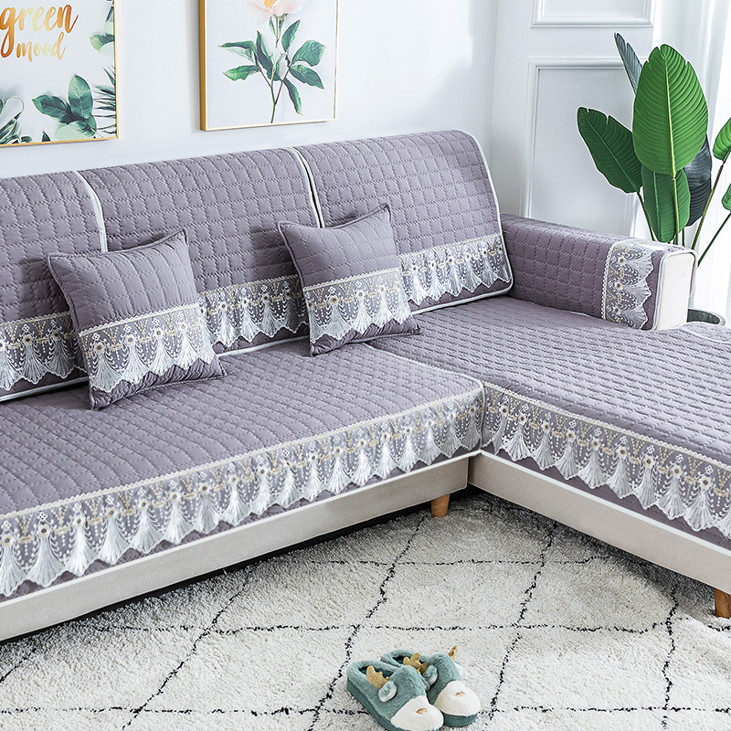 家柏饰(CORATED)四季通用防滑沙发垫坐垫子布艺全包萬能沙发套罩沙发盖布沙发巾 罗兰卡 110*160cm高清大图