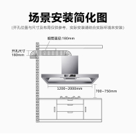 [升级版70立方]欢呼好太太顶吸式抽油烟机 大吸力商用塔型油烟机小型饭店员工食堂农村土灶柴火灶快餐店1.5米双头自动清洗