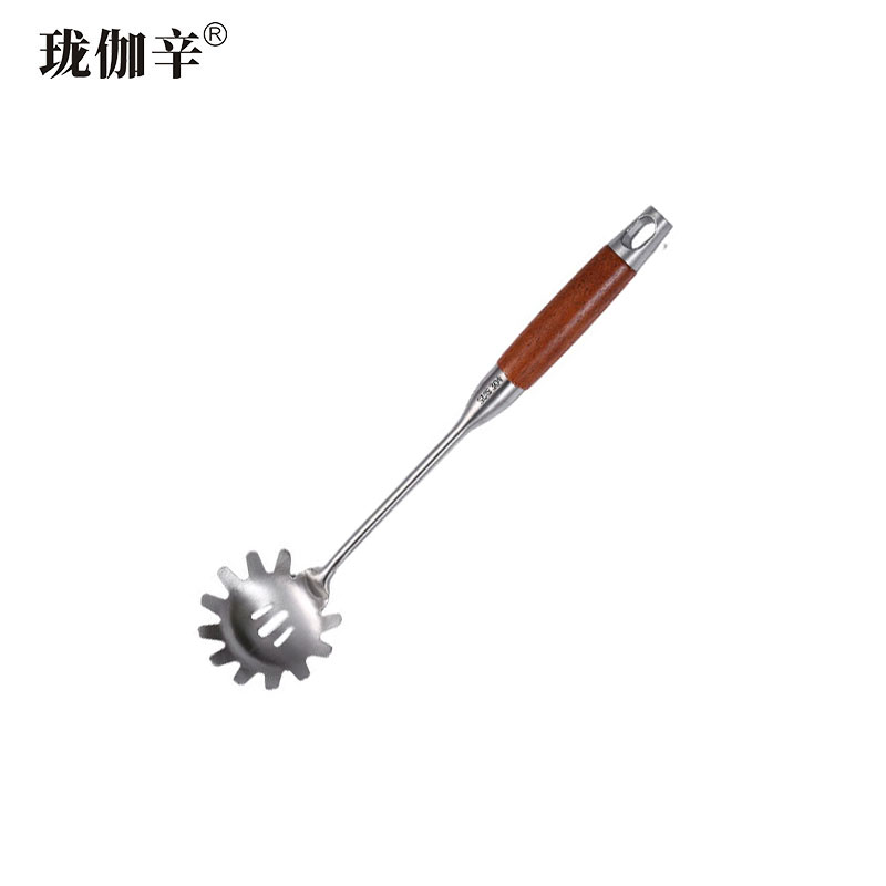 珑伽辛 304不锈钢花梨木厨房烹饪 粉扒/把高清大图