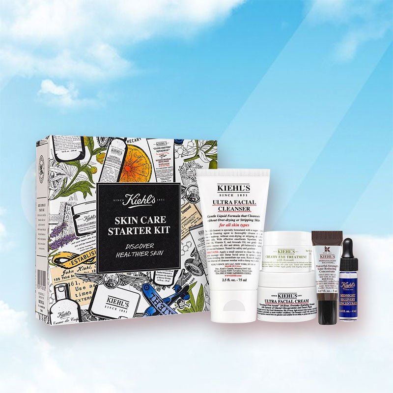 Kiehl’s科颜氏限量圣诞面部护肤套装 五件套 128ml(洁面精华眼霜面霜等)保湿补水 提拉紧致 各种肤质通用