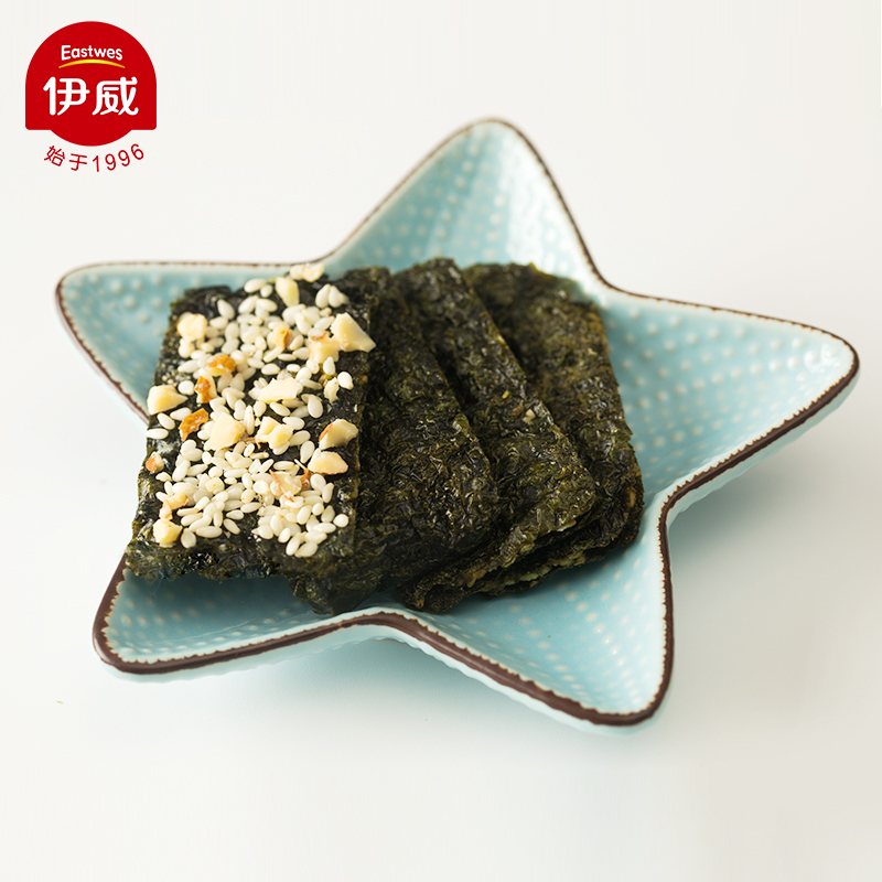 伊威( Eastwes)全机能 坚果夹心海苔(扁桃仁)30g咔嚓美味 酥脆鲜香