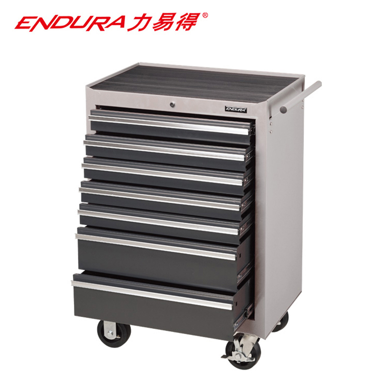 力易得（ENDURA）7抽屉工具车（银灰色） 680*493*851mm E8151A