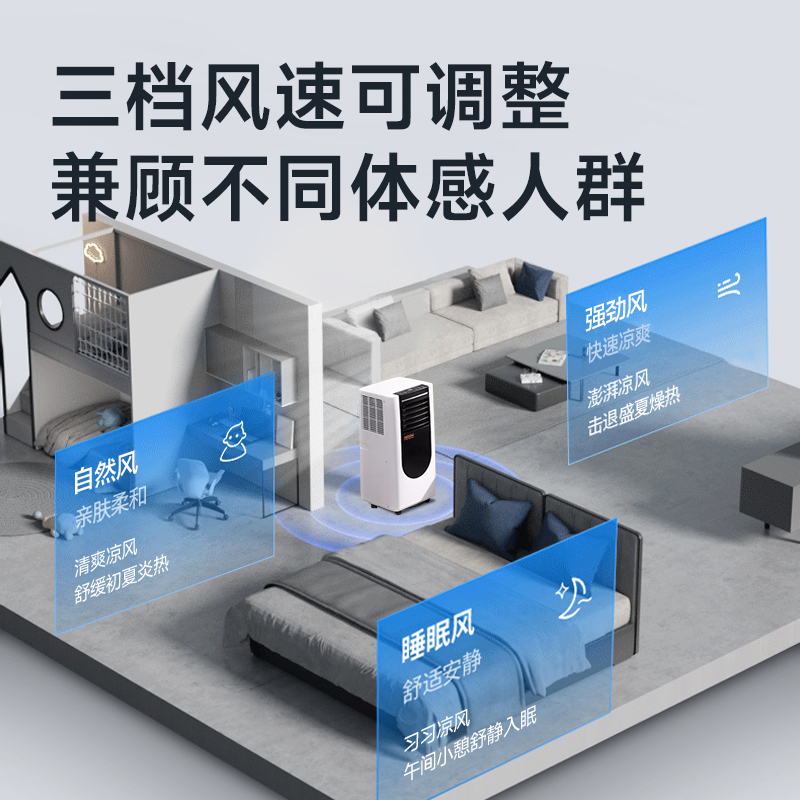 先锋移动空调冷暖两用一体1.5匹无外机家用免安装小型立式DML-15/35H