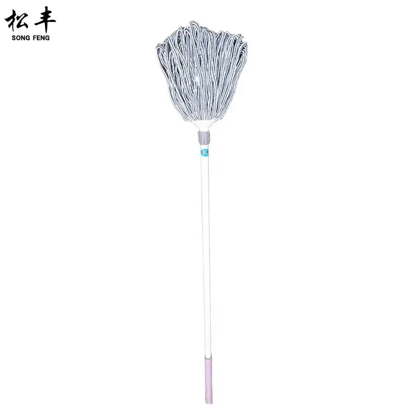 松丰(SONG FENG)不锈钢加长棉线不掉毛拖把墩布干湿两用大号拖布棉拖拖把162cm把