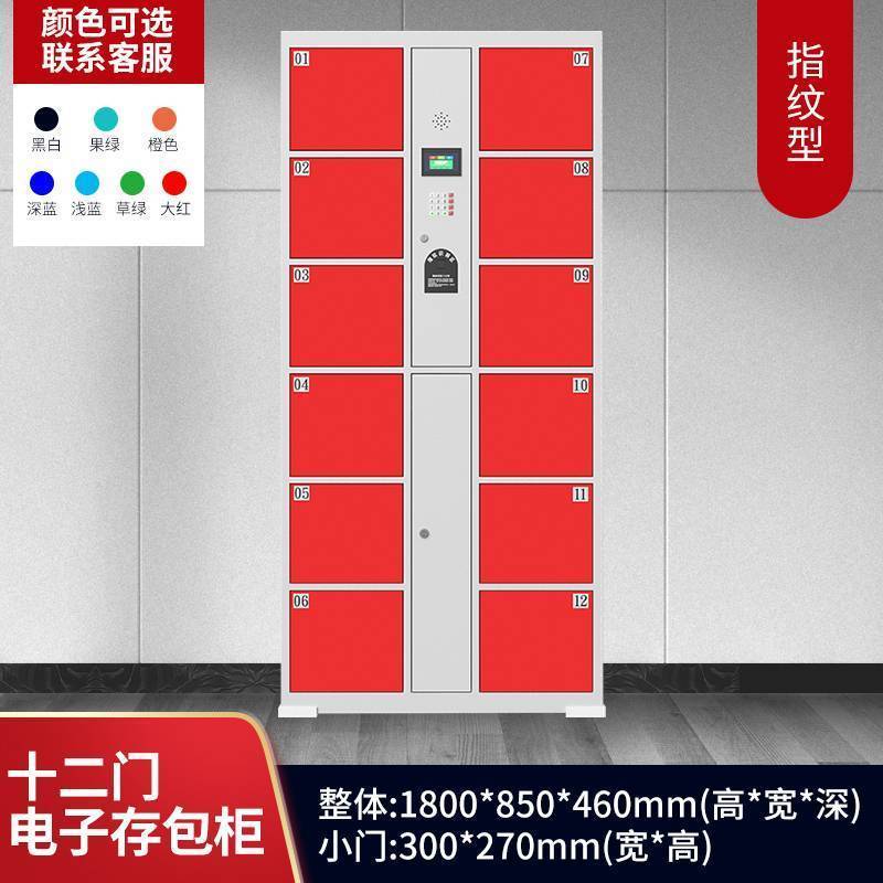 圣德列12门存包柜手机存放柜指纹识别SL-180 850*460*1800mm高清大图