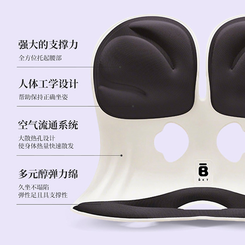 BKT 人体工学护腰坐姿椅 加大版(带坐套)故宫宫廷联名款摩卡黑高清大图