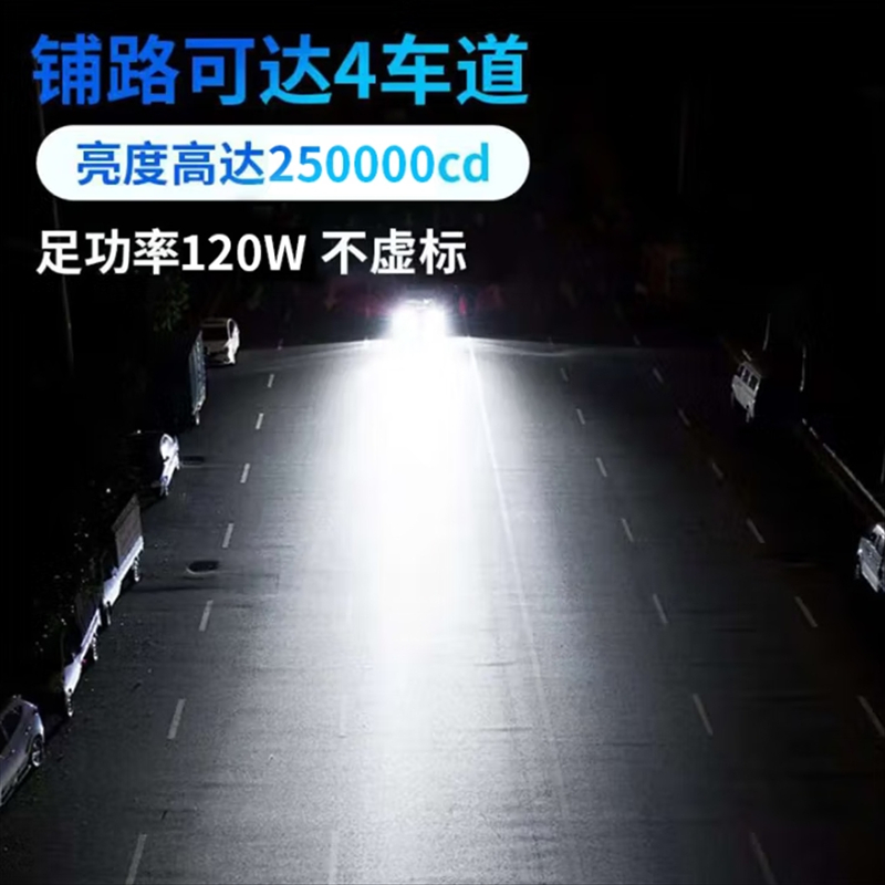 led汽车大灯h4led大灯远近一体透镜大灯超亮H4大灯泡高清大图