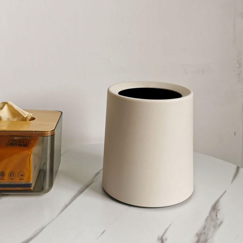 垃圾桶家用桌面桌上小号ins袋可爱网红北欧茶几无盖创意餐桌双层桌面