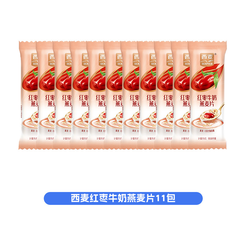 西麦红枣牛奶燕麦片*11包高清大图