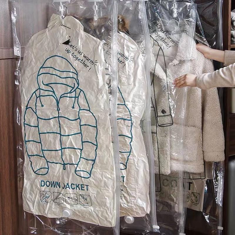 压缩袋衣柜挂式真空压缩袋抽空气真空袋装衣服衣物收纳袋压缩袋出口