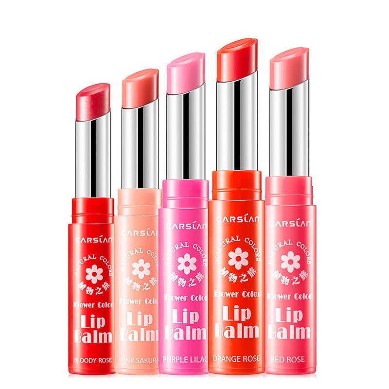 卡姿兰唇膏花卉彩色润唇膏女持久滋润保湿护防干裂
