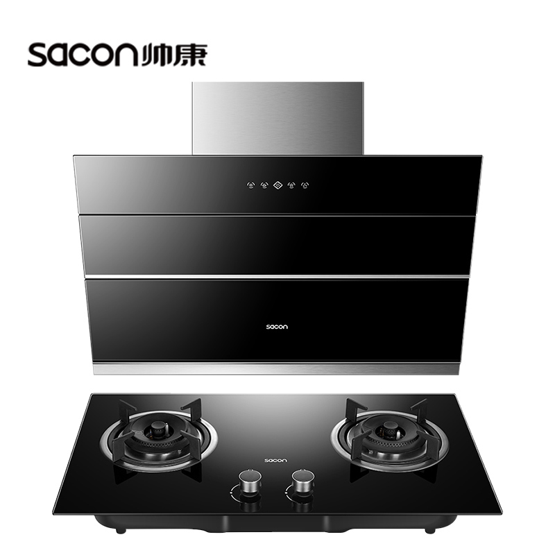 液化气套装 帅康(sacon)触控侧吸式家用吸油烟机燃气灶具套装 20立方
