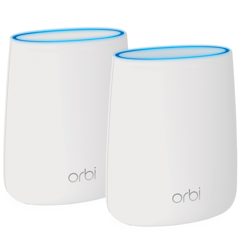 美国网件(NETGEAR)Orbi Mini RBK20 AC2200M 三频Mesh迷你分布式高速双路由套装变形金刚版