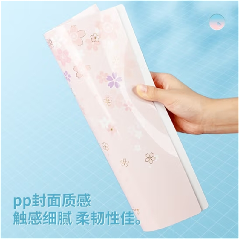 得力(deli)学生办公资料册学生试卷收纳册孕检产检文件册学生用品 樱花季40页A4粉色72733(单本)高清大图