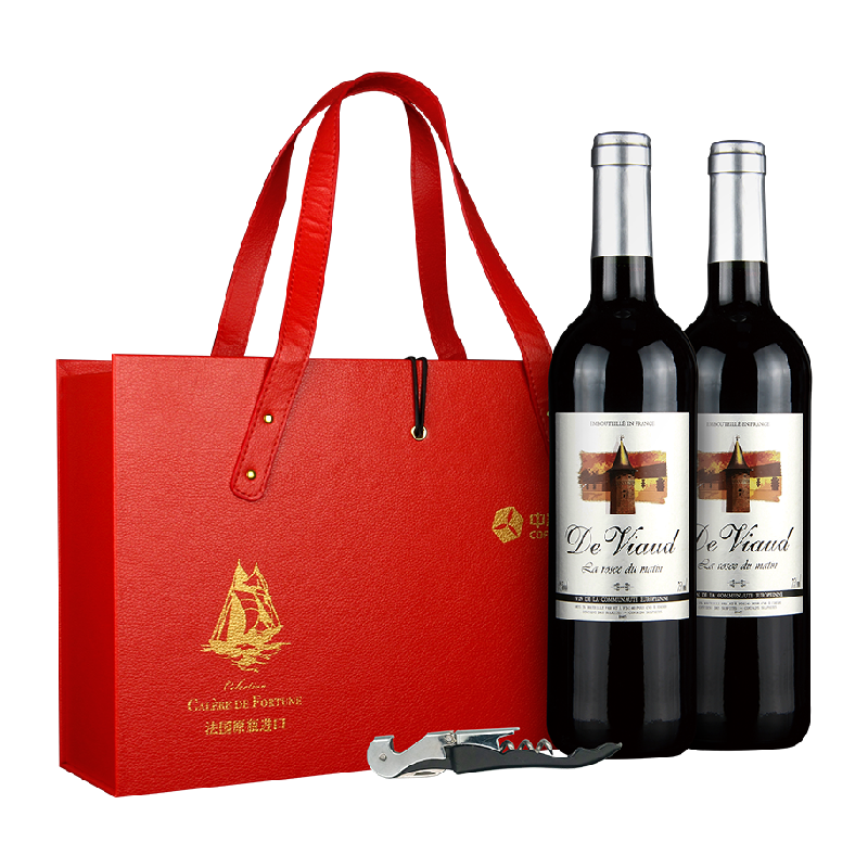 中粮名庄荟法国干红葡萄酒堡船甄选750ml*2支 礼盒装节日送礼