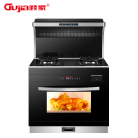 GUJIA顾家G17E-1集成灶一体灶变频家用消毒柜油烟机侧吸下排烟灶环保灶蒸烤箱(液化气)