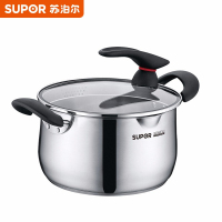 苏泊尔(SUPOR) 小红圈汤锅304不锈钢炖锅 欧式汤煲汤桶电磁炉燃气通用厨具 24CM ST24JA1