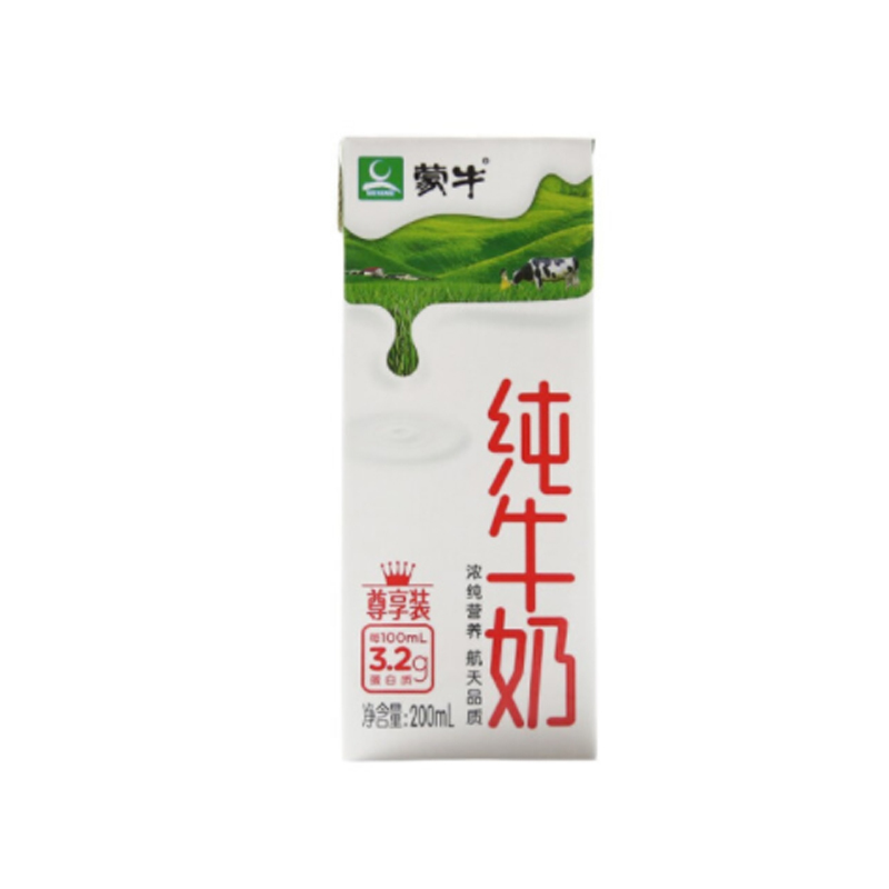蒙牛纯牛奶尊享装200mlx24盒