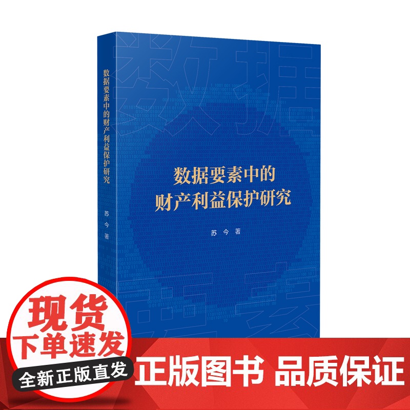 2024新书 数据要素中的财产利益保护研究 苏今 著 人民法院出版社 9787510942037高清大图