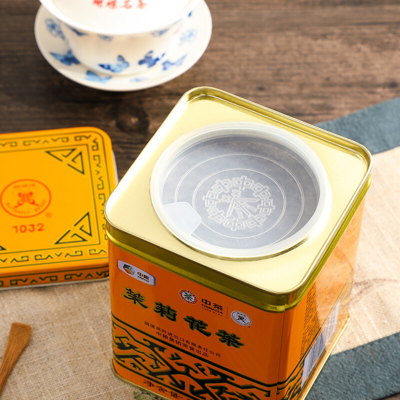 中茶 茶叶 花茶 蝴蝶牌 茉莉花茶 227g 黄罐