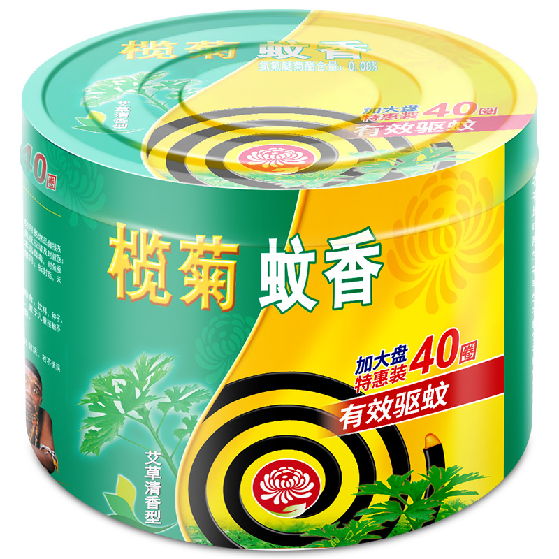榄菊 蚊香艾草清香型40单圈 大盘长效驱蚊防蚊 蚊香/蚊香液高清大图