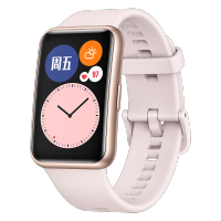 华为（HUAWEI）WATCH FIT 智能手表 1.64英寸AMOLED彩色大屏 10天续航+快充 96种运动模式 50米防水 智能心率睡眠血氧监测 樱语粉