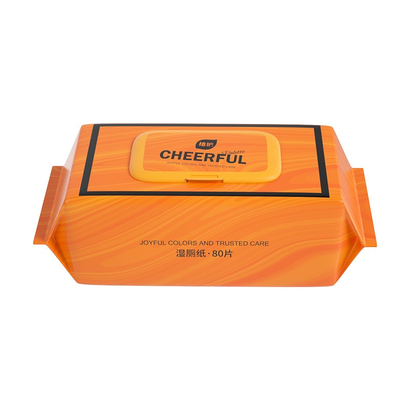 植护 湿纸巾 悦色橙湿厕纸卫生湿巾 80片*3包(单位:箱)