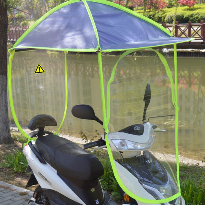 电动摩托车遮雨棚蓬遮阳伞电瓶自行车挡风罩加厚冬季生活日用晴雨用具
