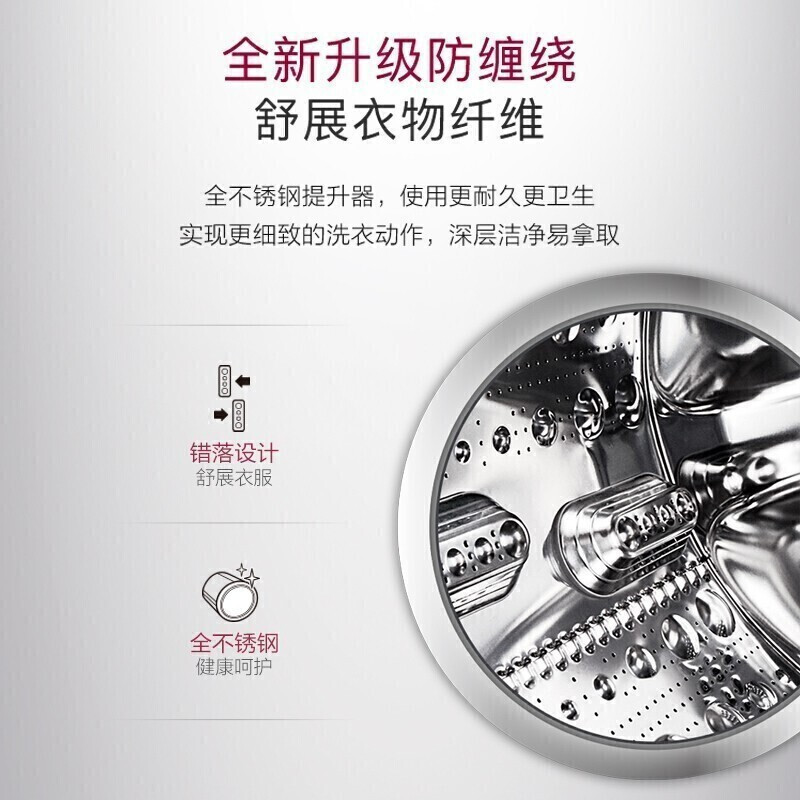LG FY10PY4 10KG洗衣机 全自动滚筒大容量 AI直驱变频 蒸汽除菌 智能家用 碳晶银