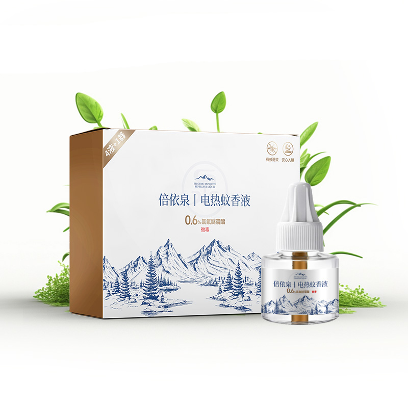 倍依泉 电热蚊香液 40ml*4瓶 无香持效高清大图