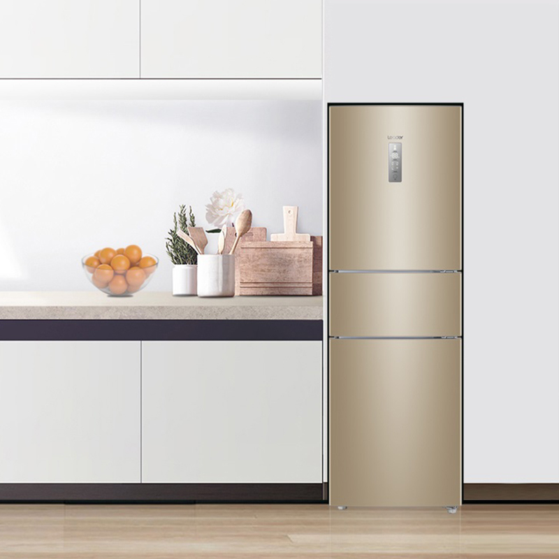 统帅(leader)海尔出品三门冰箱218升变频一级能效wifi家用电冰箱风冷