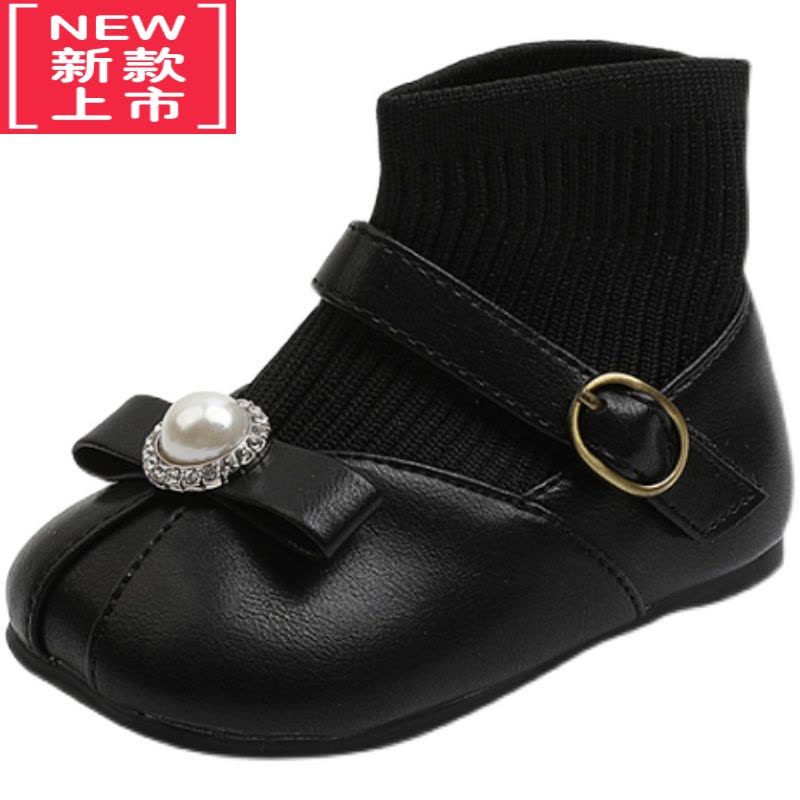 可莉允秋冬季棉鞋女宝宝鞋子软底小皮鞋1一2-3岁女童靴子公主鞋女宝短靴图片