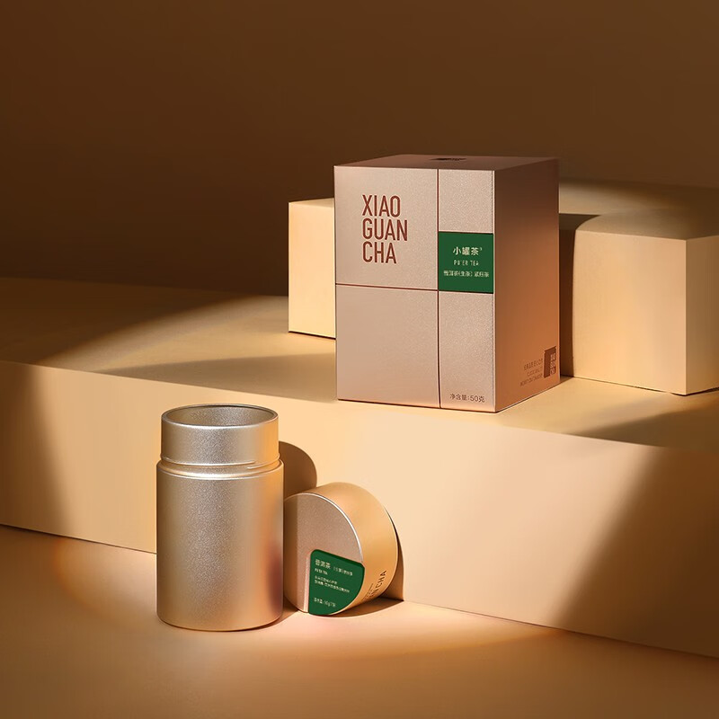 小罐茶商务系列多泡单罐装特级普洱生茶礼盒装 50g 7饼 邹炳良大师监制高清大图