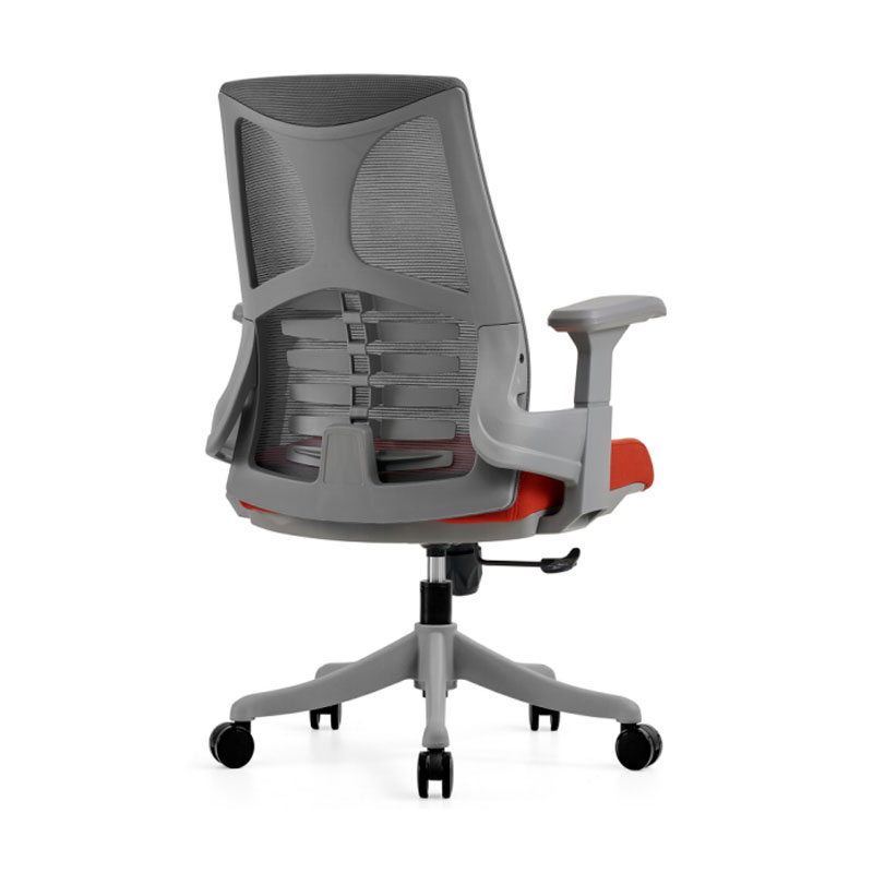 初嘉CJ-7107办公椅转椅电脑椅网布学习椅中背职员椅 灰框高清大图